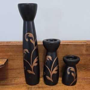 Ceramic Votive Candle Holder Trio Graduated Sizes